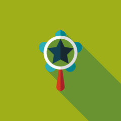 baby rattle flat icon with long shadow,eps10