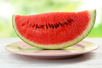 Fresh slice of watermelon, close up