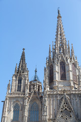 Fototapeta na wymiar The Spires of Barcelona Cathedral