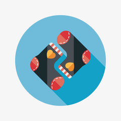 Christmas stocking flat icon with long shadow,EPS 10