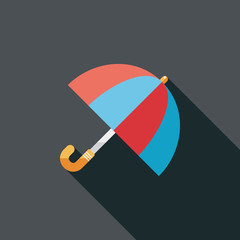 umbrella flat icon with long shadow © eatcute