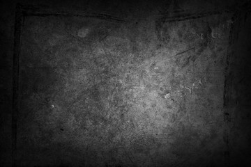 Empty dark black grunge concrete stone wall background