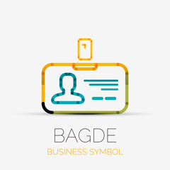 Name tag company logo, business symbol concept