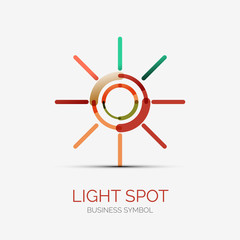 Light spot icon company logo, business concept