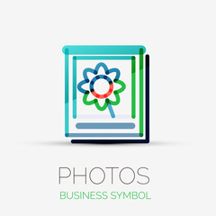 Photo gallery icon company logo, business concept