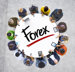 Multiethnic Group of Business People with Forex