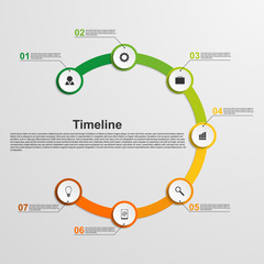 Infographics timeline concept.