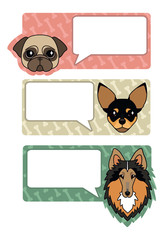 stickers depicting different breeds of dogs