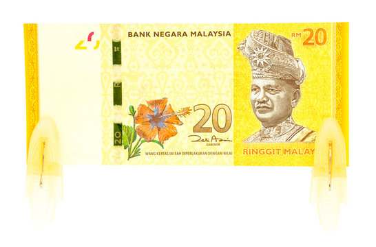 Twenty Malaysia Ringgit Currency Bank Notes
