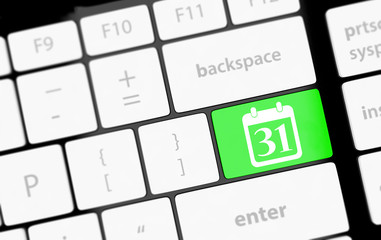 Calendar Icon on Computer Keyboard