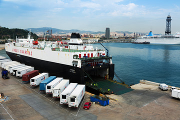  Ferry  at Port Vell.  Barcelona