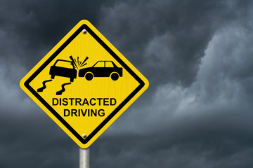 No Distracted Driving Sign