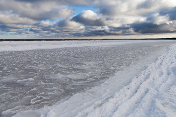 Icy Baltic coast.