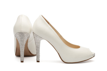 Ivory female wedding footwear