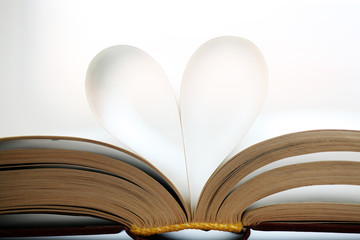 heart of the book leaves background
