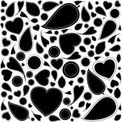 black vintage pattern  white background. vector illustration