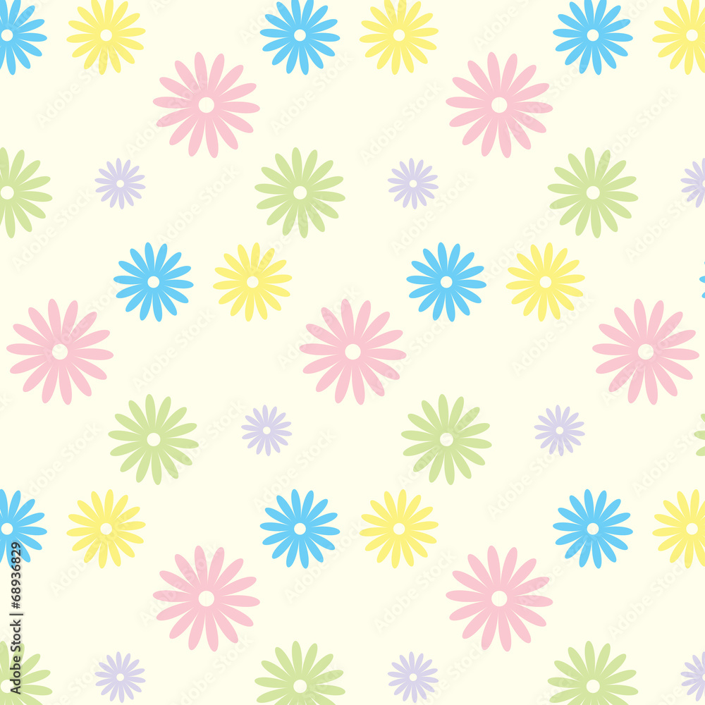 Poster seamless flower pattern vector background