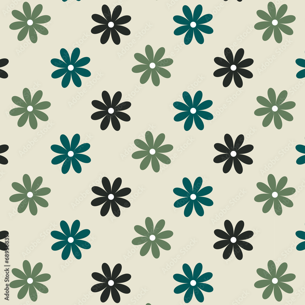 Poster seamless flower pattern vector background