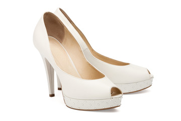 Ivory female wedding footwear