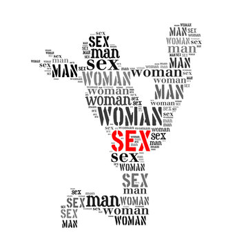 Woman man word cloud