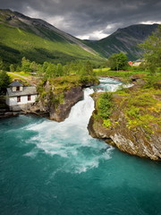 Piękny krajobraz Norweski - obrazy, fototapety, plakaty