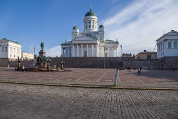 Fototapeta na wymiar Helsinki, Finland. Cathedral on Senate Square
