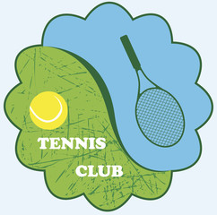 Tennis club emblem