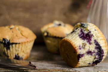 Muffin, Gebäck, Blaubeeren, Heidelbeeren