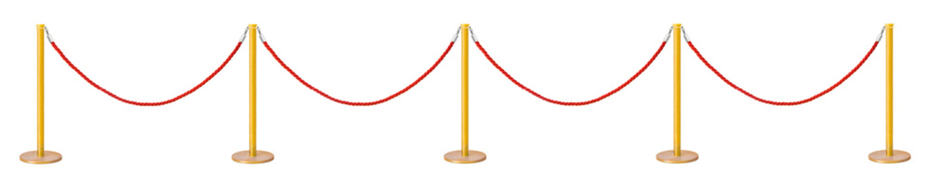 Golden Velvet Rope Barrier