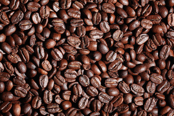 Arabica coffee beans texture