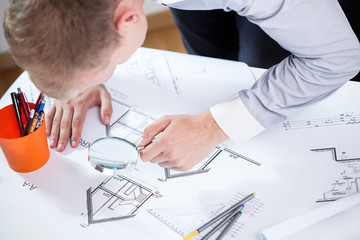 Architect works on big house project
