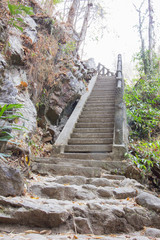 long outdoor cement steps