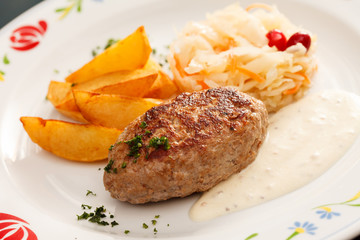 cutlet with potatoes