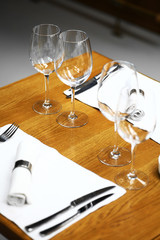 Dinner in a restaurant