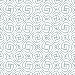 Seamless repetitive vector curvy waves pattern background