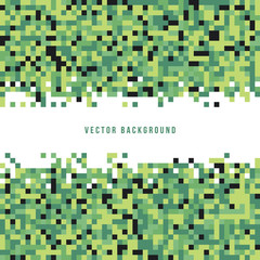 A vector layout design with a pixel art style