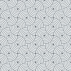 Seamless repetitive vector curvy waves pattern background