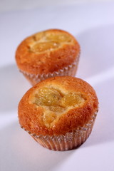 muffin isolated from othes on white background.