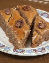 Baklava with walnut