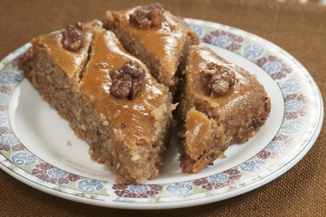 Baklava with walnut