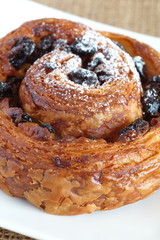 France breakfast food raisin bread , pain aux raisins