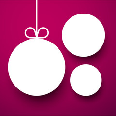 White paper round holiday labels.