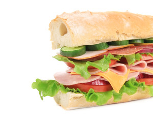 French baguette fresh sandwich.