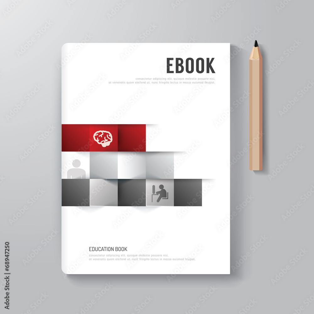 Wall mural cover book digital design minimal style template.