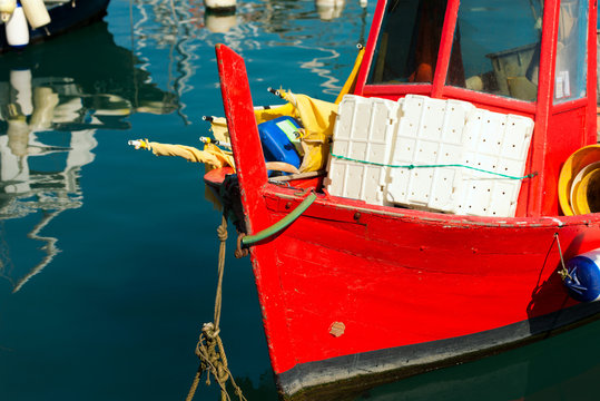 Fishing Boats in the Harbor - Liguria Italy