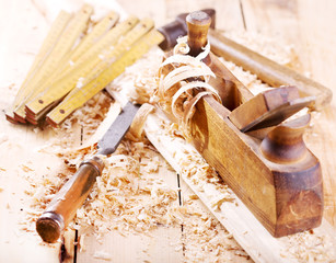 old wooden plane