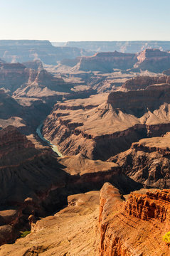 Vertical view of famous Grand Canyon
