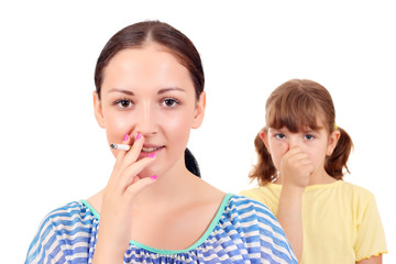 Smoking can cause asthma and diseases in children