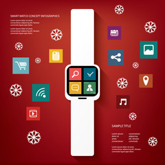 Smart watch concept vector illustration