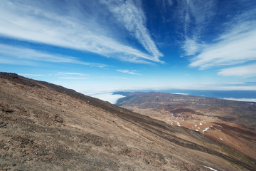 Teide volcano at National Park view from top